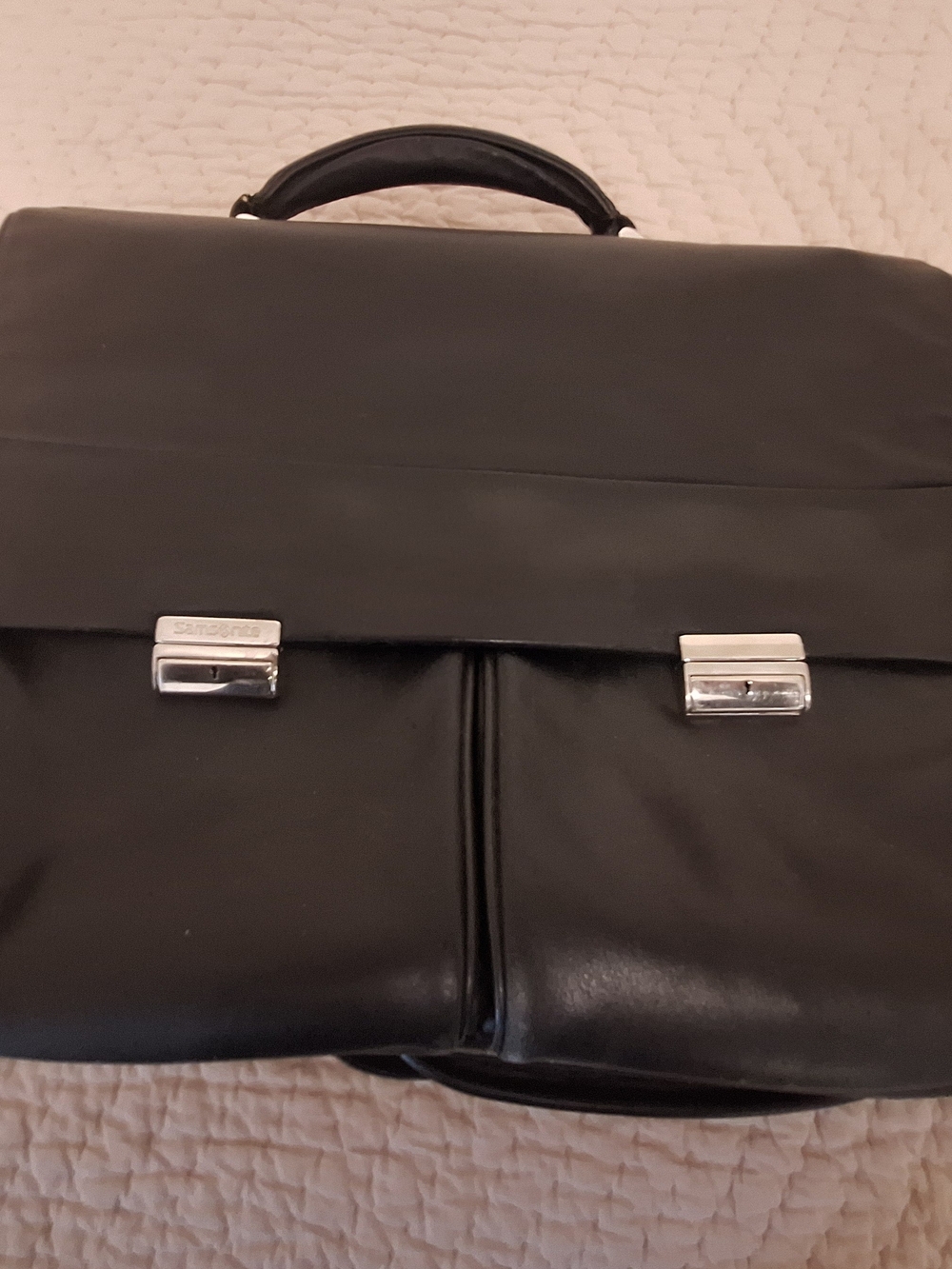 Samsonite Black Leather Men's Briefcase